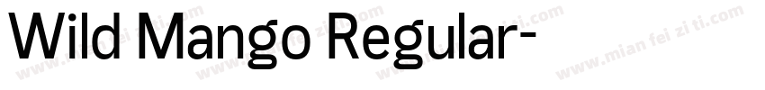 Wild Mango Regular字体转换